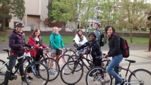 image of students on bikes